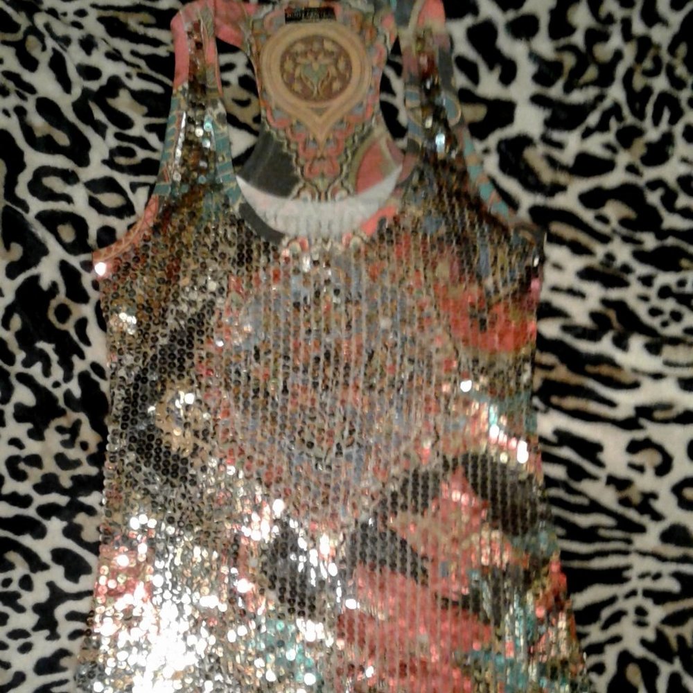 Vintage Body Central Boutique Boho Bling T-Back Tank  Body Central Y2K RHTF
